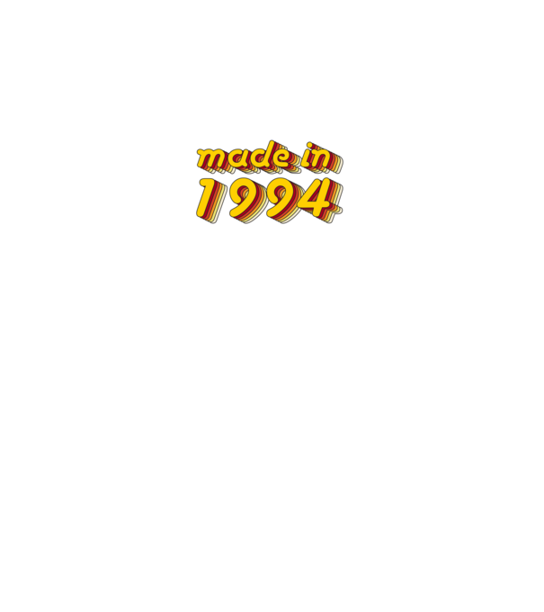 made-in-1994-yellow-red minta fehér pólón