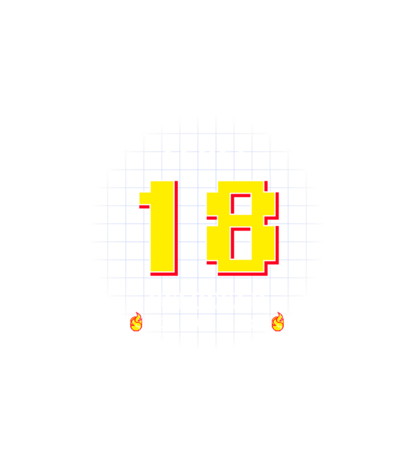 Level Unlocked 18 minta fehér pólón