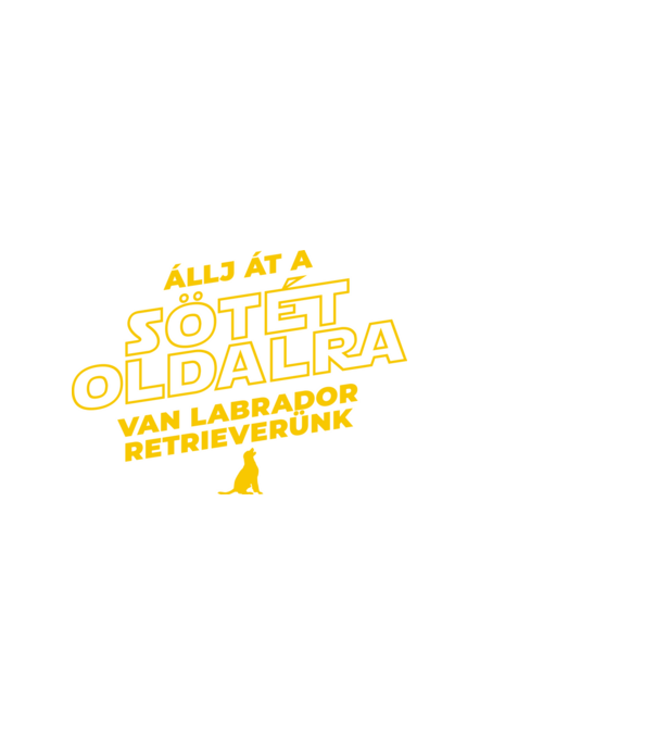 Star Wars sötét oldal labrador retriever minta fekete pólón