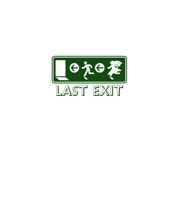 last-exit minta fekete pólón