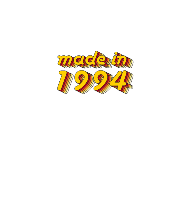 made-in-1994-yellow-red minta királykék pólón