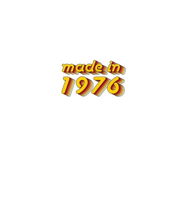 made-in-1976-yellow-red minta szürke pólón