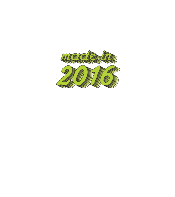 Made in 2016 (green&gray) minta szürke pólón