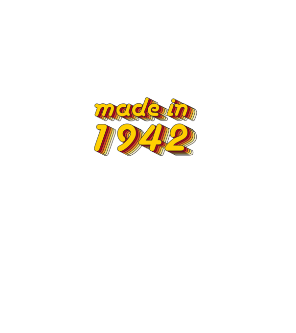 made-in-1942-yellow-red minta szürke pólón