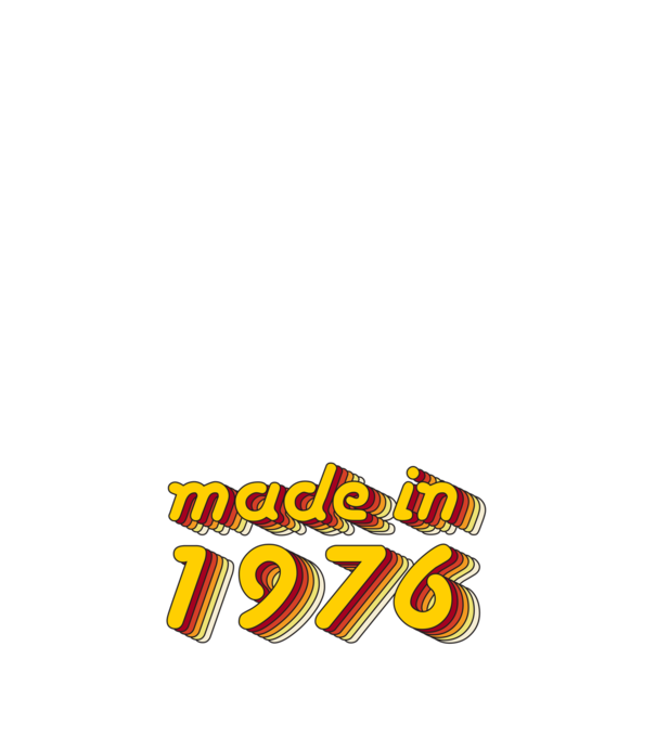 made-in-1976-yellow-red minta piros pólón