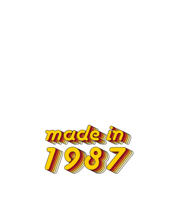 made-in-1987-yellow-red minta piros pólón