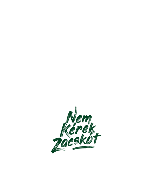Nem kérek zacskót (darkgreen) minta fehér pólón