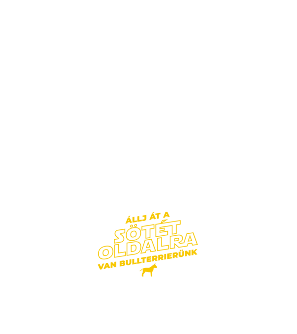 Star Wars sötét oldal bullterrier minta sötétkék pólón