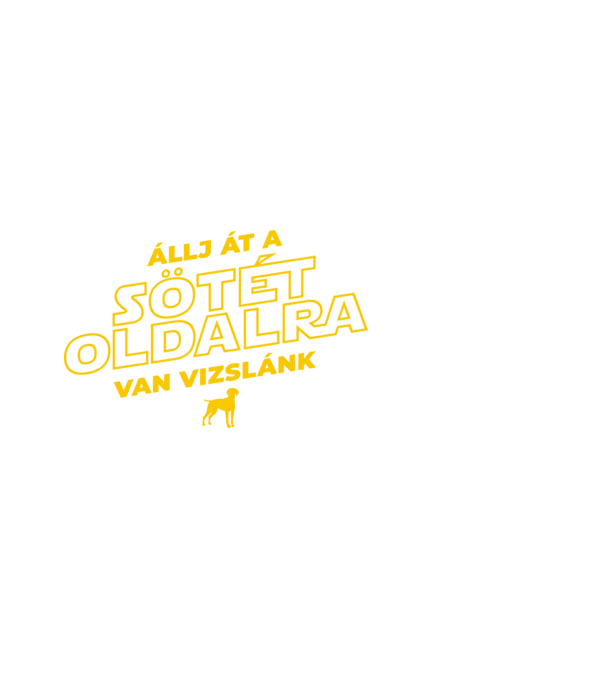 Star Wars sötét oldal vizsla minta fehér pólón