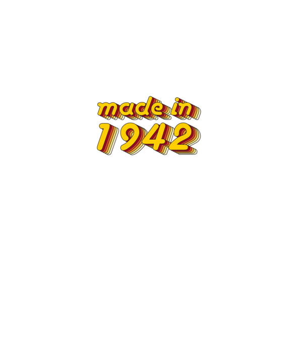 made-in-1942-yellow-red minta szürke pólón