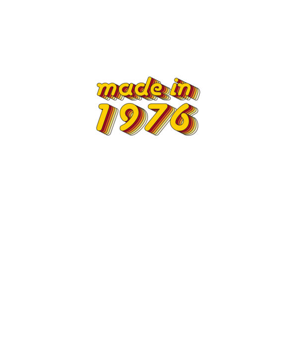 made-in-1976-yellow-red minta sötétszürke pólón