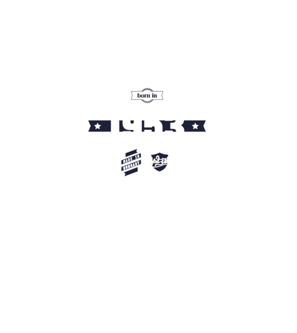 born-in-1953 minta sötétkék pólón