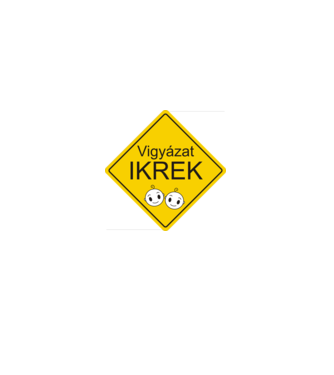 Vigyázat, ikrek minta fehér pólón
