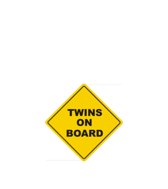 Twins on board minta fehér pólón