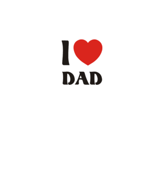 I love dad minta fehér pólón