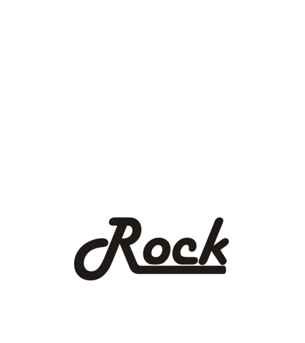 Rock, páros minta minta fehér pólón