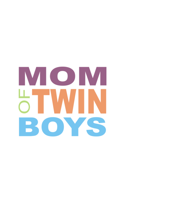 MOM of twin boys minta fehér pólón