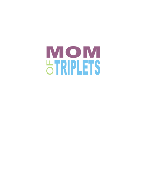 Momof triplets minta fekete pólón
