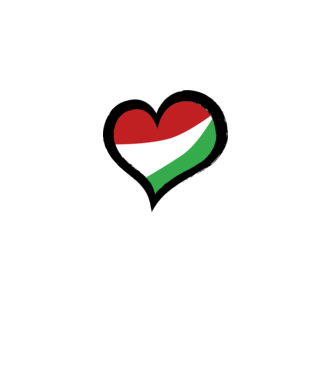 Hungary heart minta fehér pólón