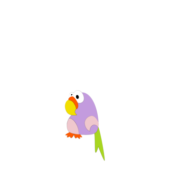 parrot minta fehér pólón