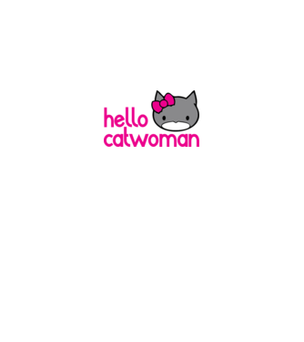 catwoman minta fehér pólón