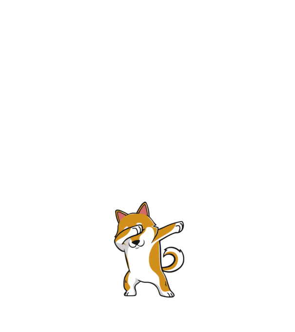 Shiba Inu minta fehér pólón