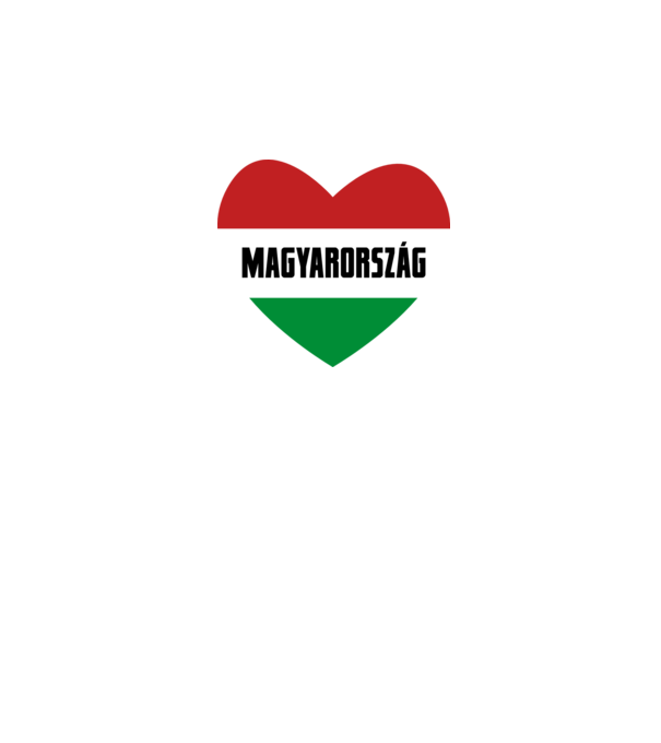 Nemzeti szív minta fekete pólón