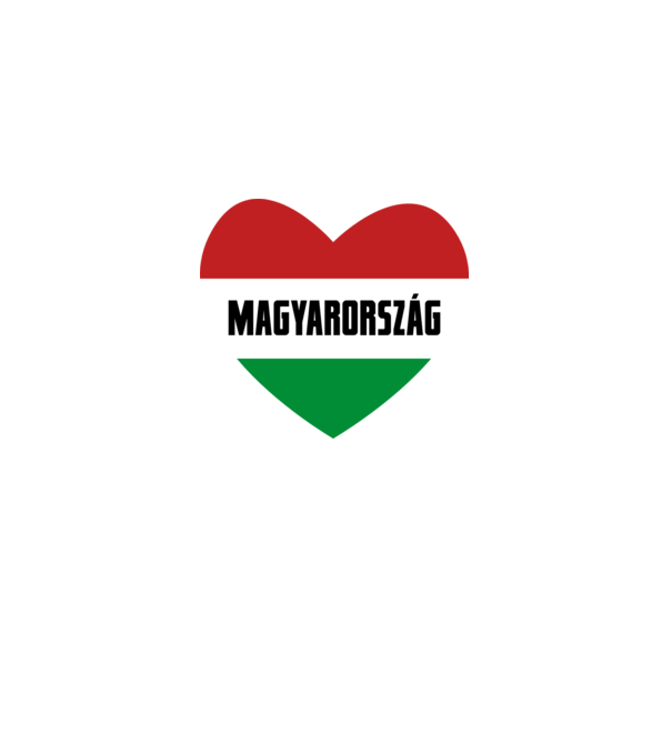 Nemzeti szív minta fekete pólón