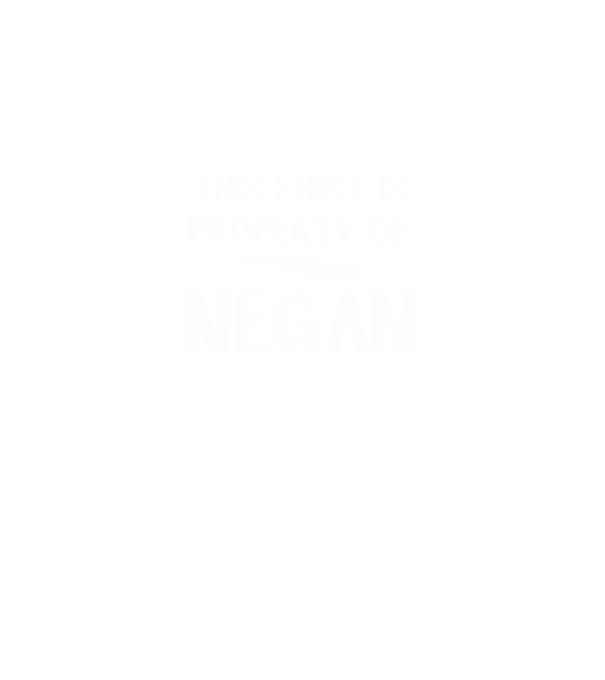 Ez a póló Negan tulajdona. minta fekete pólón