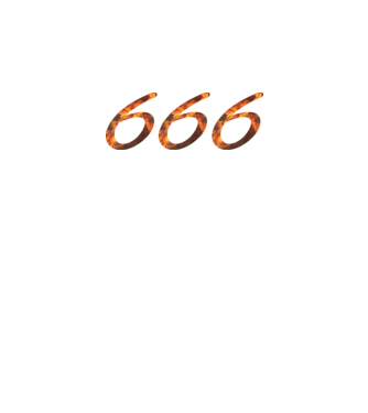 666  minta fekete pólón