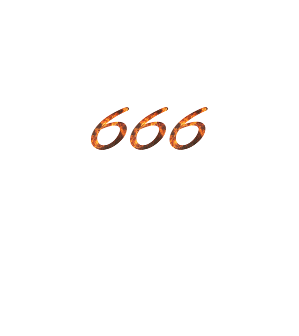 666 minta fekete pólón