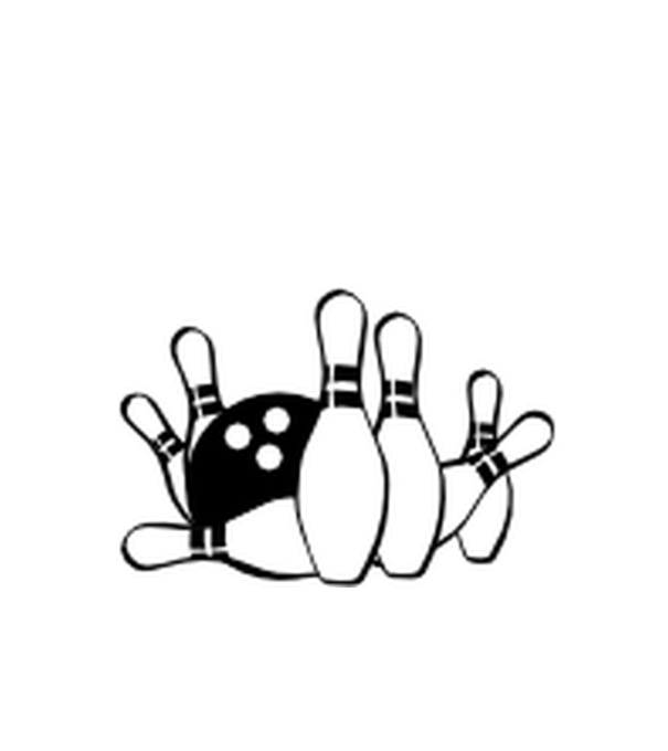 Bowling játékos minta minta fekete pólón