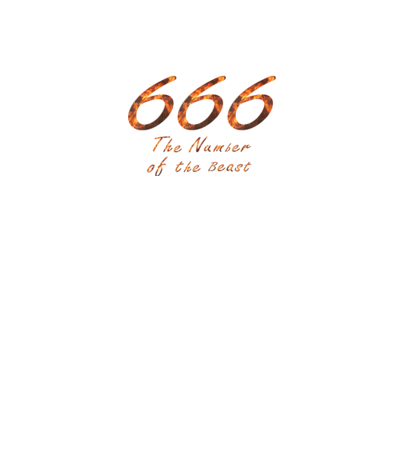 666 the number of the beast - Iron Maiden póló minta fehér pólón