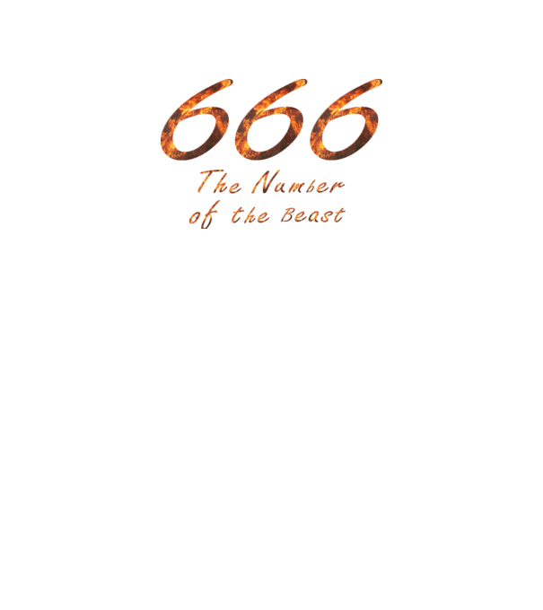 666 the number of the beast - Iron Maiden póló minta fehér pólón