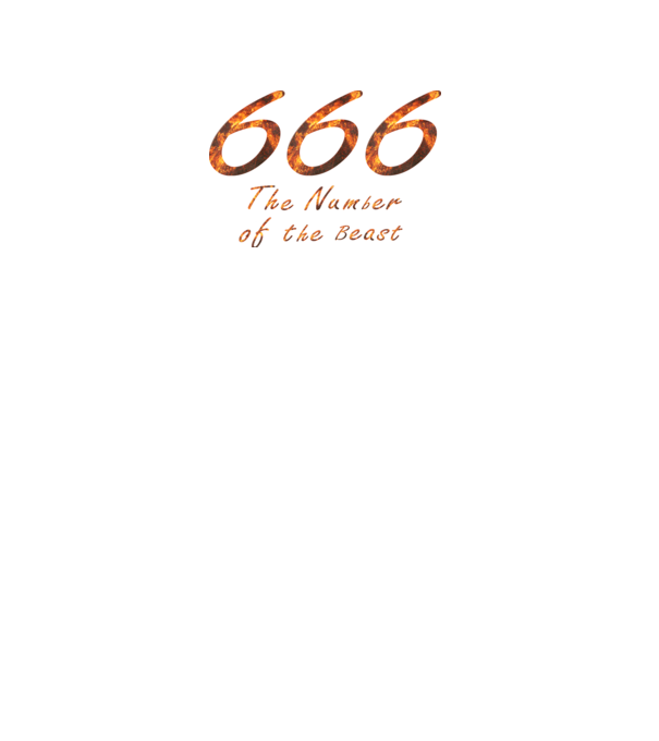 666 the number of the beast - Iron Maiden póló minta fehér pólón