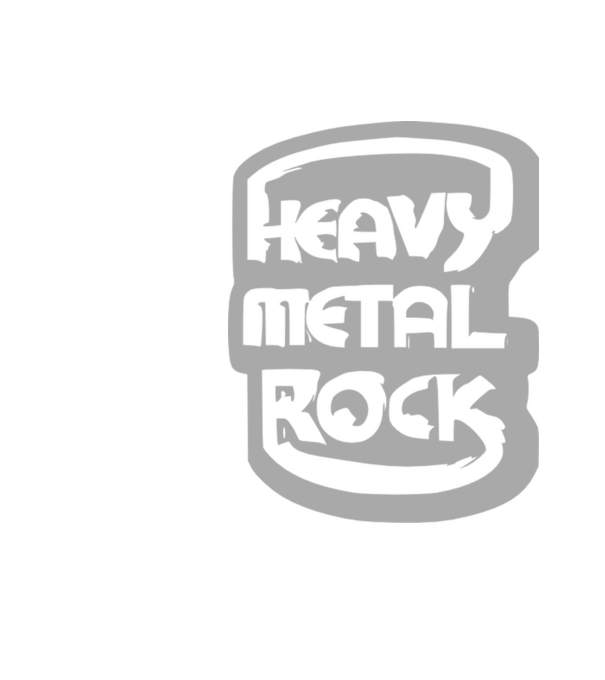 Heavy metal Rock -felirat minta fekete pólón
