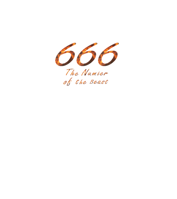 666 the number of the beast - Iron Maiden póló minta piros pólón