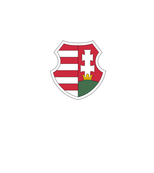 Kossuth címer minta fehér pólón