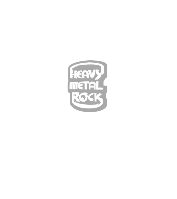 Heavy metal Rock -felirat minta farmerkék pólón