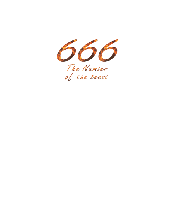 666 the number of the beast - Iron Maiden póló minta fehér pólón