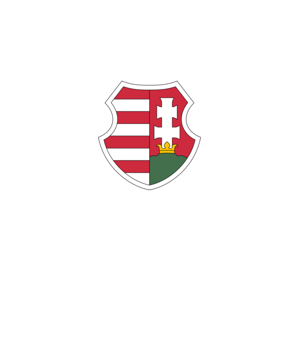 Kossuth címer minta fehér pólón