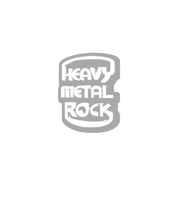 Heavy metal Rock -felirat minta fekete pólón