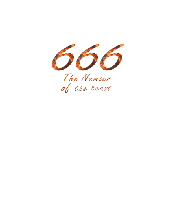 666 the number of the beast - Iron Maiden póló minta fehér pólón
