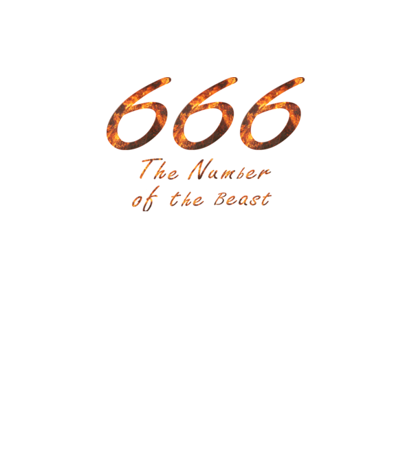 666 the number of the beast - Iron Maiden póló minta fehér pólón