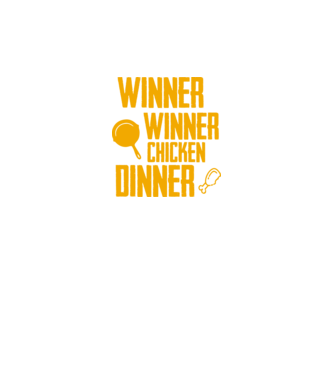 PUBG - Winner Winner Chicken Dinner 6 minta fekete pólón