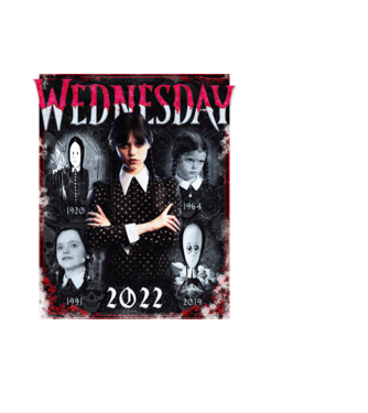 Wednesday Addams minta fekete pólón