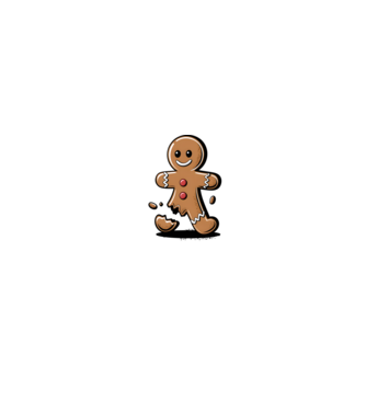 Érte én szétesem Mézeskalács fekete pólóra minta fekete pólón