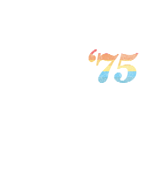 Retro születésnap 1975 minta neonsárga pólón