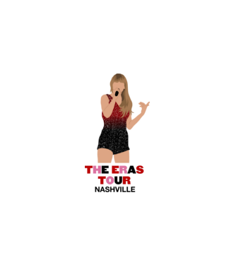 Taylor Swift The Eras Tour Nashville minta fehér pólón