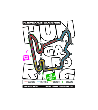 Hungaroring 2025 minta fehér pólón